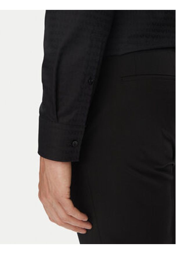 Hugo - HUGO Koszula Kenno 50544934 Czarny Slim Fit. Kolor: czarny. Materiał: bawełna