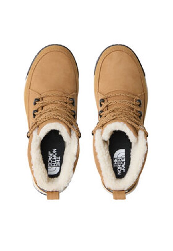The North Face Botki Sierra Mid Lace Wp NF0A4T3XKOM Brązowy. Kolor: brązowy. Materiał: nubuk, skóra