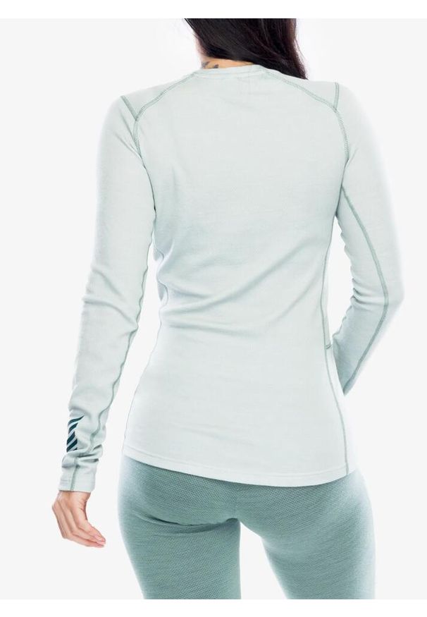 Bluza damska Helly Hansen LIFA Merino Midweight Graphic Crew. Kolor: zielony