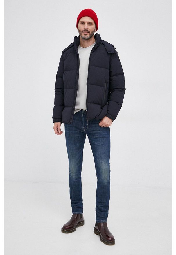 AllSaints - Jeansy Cigarette. Kolor: niebieski