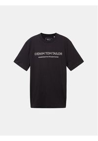 Tom Tailor Denim T-Shirt 1037683 Czarny Regular Fit. Kolor: czarny. Materiał: bawełna