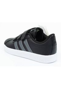 Adidas - Buty adidas Vl Court Jr F36387 czarne niebieskie. Zapięcie: rzepy. Kolor: niebieski, wielokolorowy, czarny. Materiał: materiał, syntetyk, guma. Szerokość cholewki: normalna. Wzór: paski #7