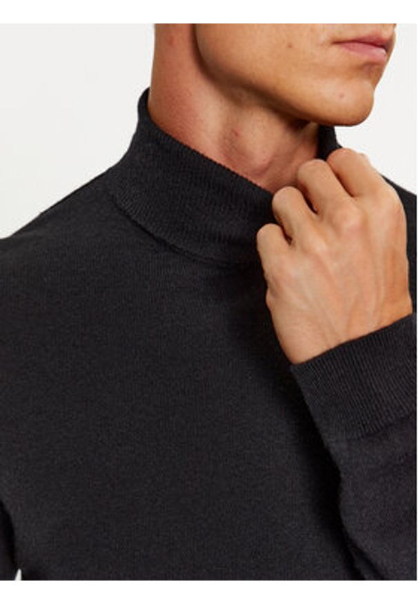 United Colors of Benetton - United Colors Of Benetton Golf 1002U2180 Czarny Regular Fit. Typ kołnierza: golf. Kolor: czarny. Materiał: wełna