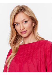 Sisley Bluzka 5HO1LQ040 Różowy Regular Fit. Kolor: różowy. Materiał: bawełna #3