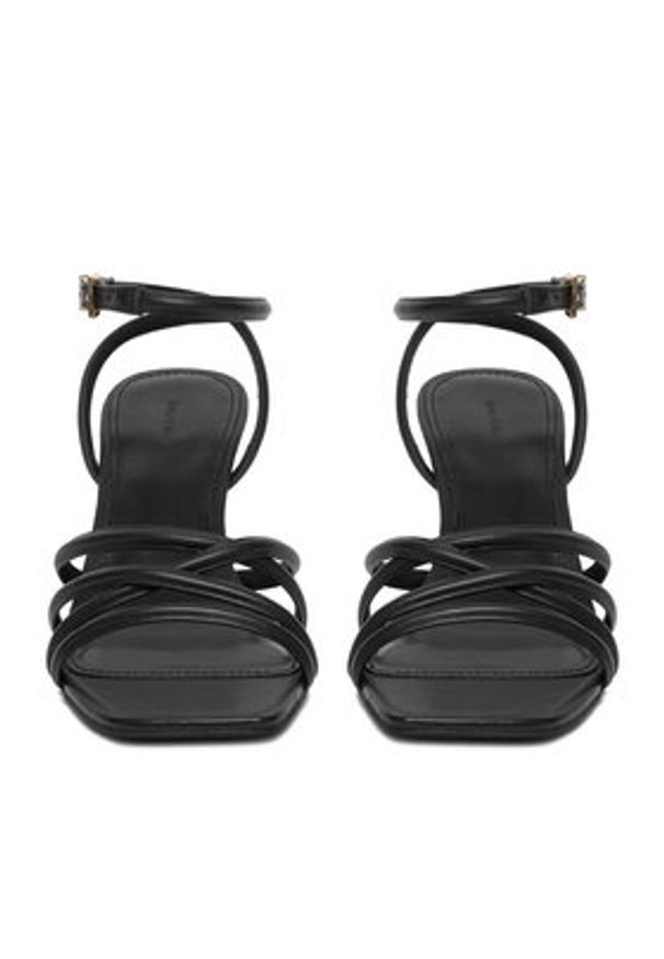 Gino Rossi - GINO ROSSI Sandały EO-LS655783-1 Czarny. Kolor: czarny. Materiał: skóra