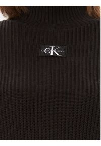 Calvin Klein Jeans Golf Label Chunky J20J222250 Czarny Relaxed Fit. Typ kołnierza: golf. Kolor: czarny. Materiał: bawełna #4