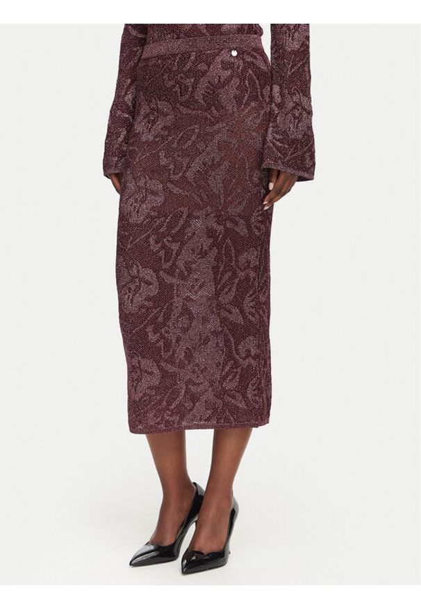 Liu Jo Spódnica ołówkowa WF6096 MA26S Fioletowy Slim Fit. Kolor: fioletowy. Materiał: bawełna