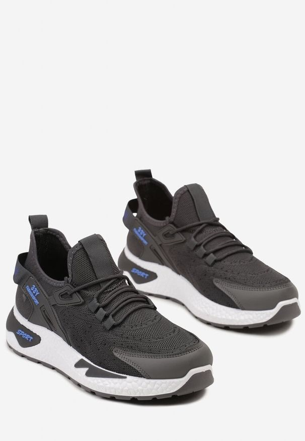 Born2be - Ciemnoszare Buty Sportowe przed Kostkę Wsuwane z Elastyczną Cholewką Ripavela. Okazja: na co dzień. Wysokość cholewki: przed kostkę. Zapięcie: bez zapięcia. Kolor: szary. Szerokość cholewki: normalna