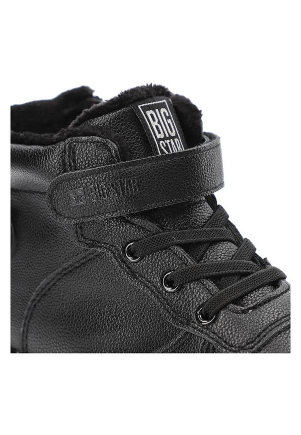 Big-Star - Czarne Sneakersy Big Star Ocieplane Buty Dziecięce. Kolor: czarny. Materiał: skóra ekologiczna, materiał. Szerokość cholewki: normalna