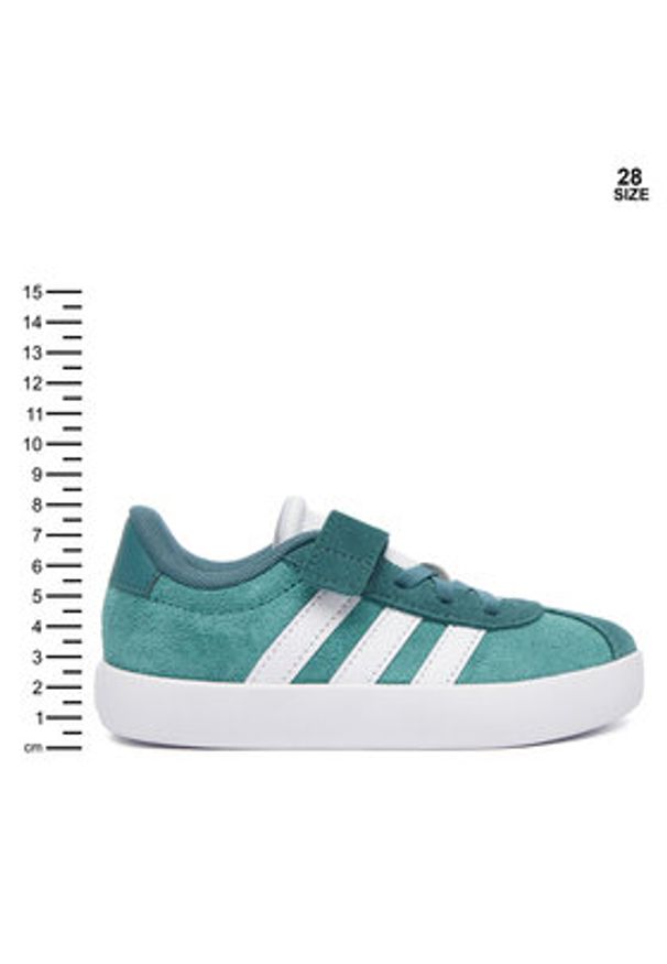 Adidas - adidas Sneakersy VL Court 3.0 Shoes JP7830 Turkusowy. Kolor: turkusowy. Materiał: skóra, zamsz