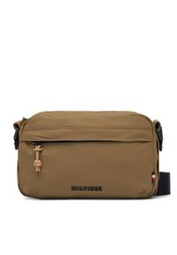 TOMMY HILFIGER - Tommy Hilfiger Saszetka Th Colour Ew Reporter AM0AM13219 Khaki. Kolor: brązowy. Materiał: skóra #1