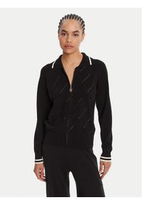 Liu Jo Sport Kardigan TF5032 MS63L Czarny Regular Fit. Kolor: czarny. Materiał: syntetyk. Styl: sportowy