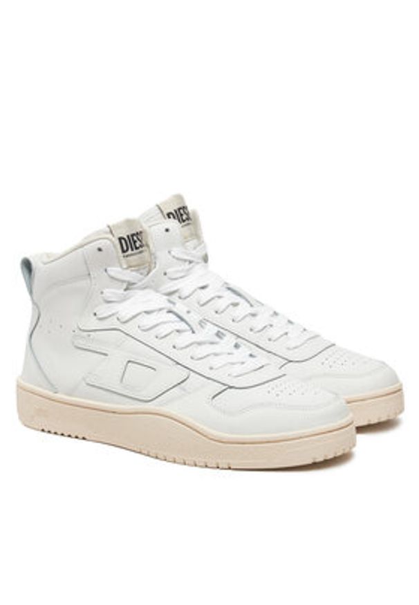 Diesel Sneakersy S-Ukiyo V2 Mid Y03364 P5576 T1015 Biały. Kolor: biały. Materiał: skóra
