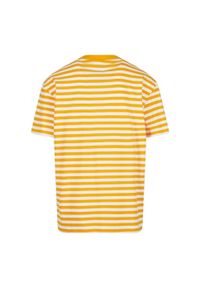 Urban Classics - T-shirt Męski Paski Standardowy. Kolor: biały, wielokolorowy, żółty. Wzór: paski. Sport: turystyka piesza