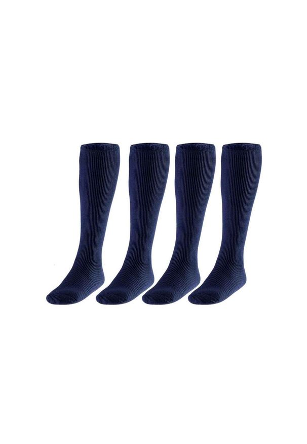 HEAT KEEPER - Męskie Termiczne Podkolanówki - 4 Pary - Granatowe. Kolor: niebieski. Materiał: akryl, elastan, nylon. Sport: narciarstwo