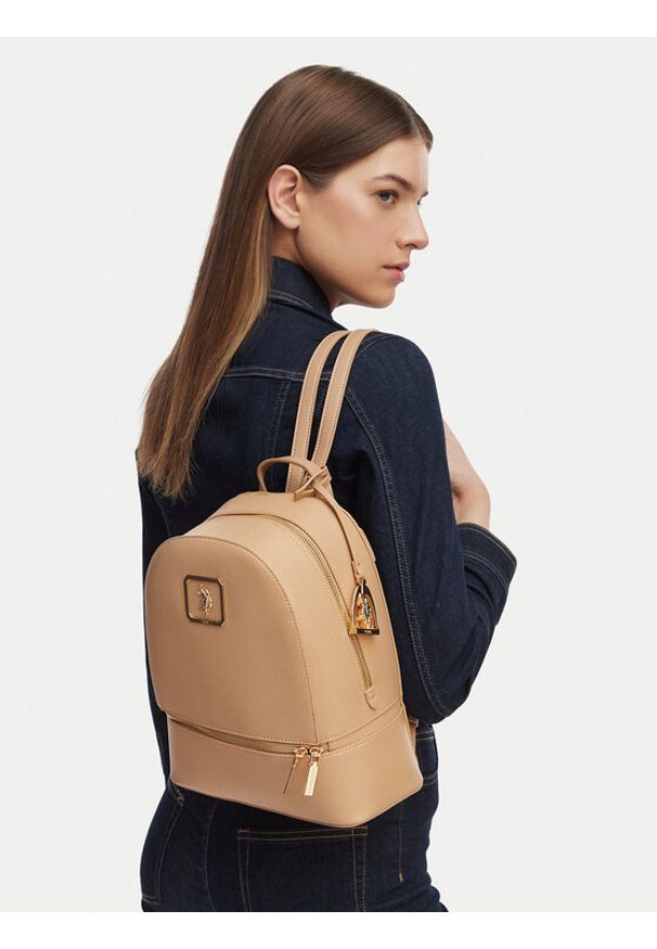 U.S. Polo Assn. Plecak BEUXT8790WVP Beżowy. Kolor: beżowy. Materiał: skóra