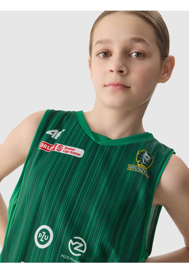 4f - 4F Koszulka replika wyjazdowa z sezonu 2023/24 dziecięca 4F x MKS Pruszków - multikolor 122/128 (6-8 lat). Kolor: wielokolorowy. Materiał: dzianina. Sezon: lato