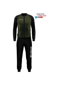 Komplet sportowy Givova Cuba khaki-czarny XS. Kolor: czarny. Materiał: poliester, dresówka. Sport: piłka nożna