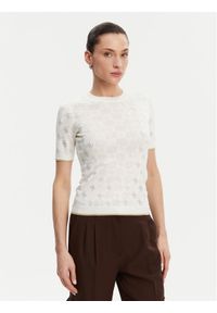 Guess Sweter W5GR20 Z3D60 Écru Regular Fit. Materiał: wiskoza
