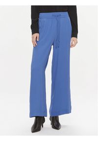 Marella Spodnie materiałowe Ribelle 2413131134 Niebieski Regular Fit. Kolor: niebieski. Materiał: jedwab