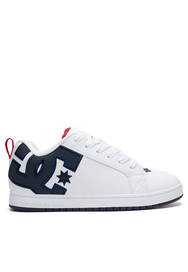 DC Shoes Sneakersy COURT GRAFFIK DC01661111 Biały. Kolor: biały. Materiał: skóra