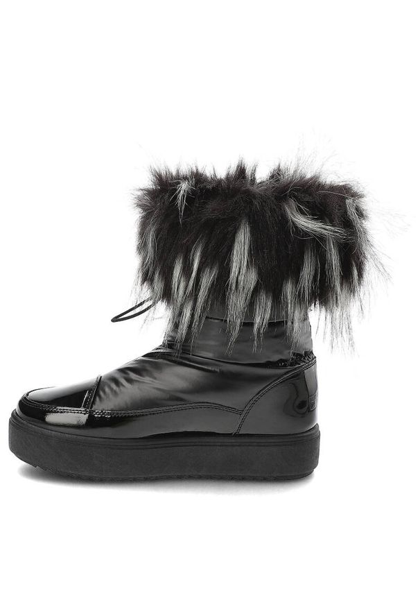 Big-Star - Czarne Śniegowce Big Star Ocieplane Buty Damskie. Okazja: na spacer. Kolor: czarny. Materiał: futro, skóra ekologiczna, syntetyk. Szerokość cholewki: normalna. Sezon: zima