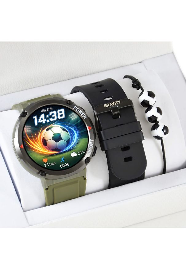 Smartwatch Gravity Zestaw dziecięcy KOMUNIA SMARTWATCH GRAVITY + bransoletka. Rodzaj zegarka: smartwatch