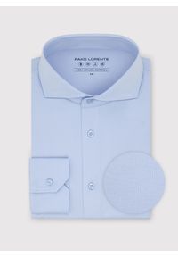 Pako Lorente - PAKO LORENTE – Jasnoniebieska koszula z dzianiny. Okazja: na co dzień. Kolor: niebieski, szary. Materiał: dzianina. Długość rękawa: długi rękaw. Długość: długie. Styl: casual #2