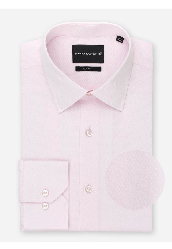 Pako Lorente - PAKO LORENTE – Koszula męska ASANA P000B-1X-509-R. Typ kołnierza: kołnierzyk klasyczny. Materiał: tkanina. Styl: klasyczny