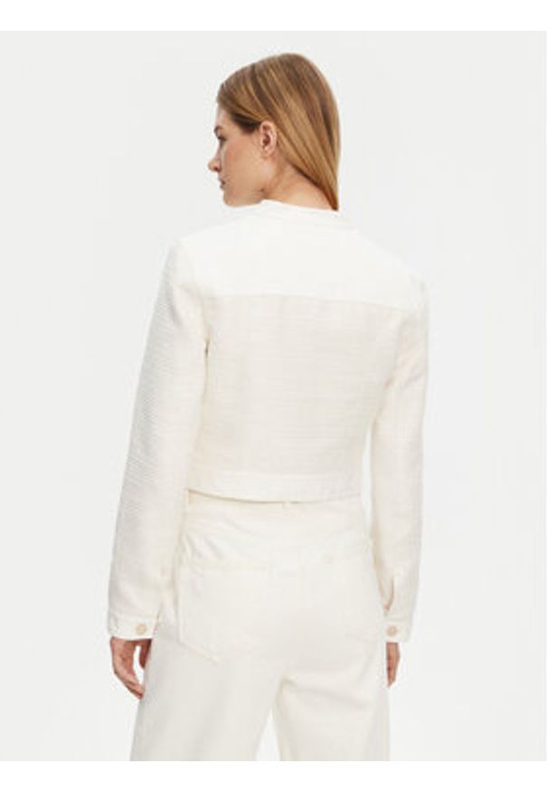 Guess Kurtka jeansowa W5GL23 WH610 Écru Regular Fit. Materiał: bawełna