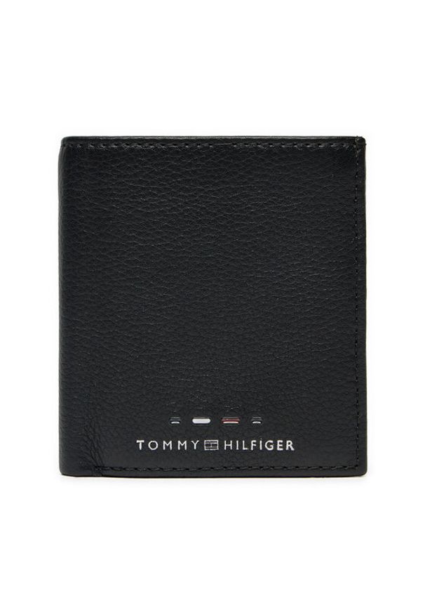 TOMMY HILFIGER - Tommy Hilfiger Mały Portfel Męski Th Premium Trifold AM0AM12756 Czarny. Kolor: czarny. Materiał: skóra