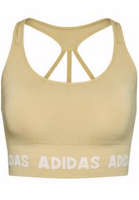 Adidas - adidas Biustonosz sportowy T Aeroknit GV5122 Żółty. Kolor: żółty. Materiał: syntetyk