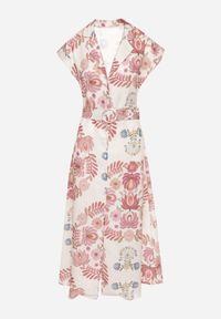 Born2be - Różowa Sukienka z Wiskozą o Koszulowym Kroju z Paskiem z Klamrą Nitasiela. Okazja: na co dzień. Typ kołnierza: dekolt w kształcie V. Kolor: różowy. Materiał: wiskoza. Długość rękawa: krótki rękaw. Typ sukienki: koszulowe. Styl: casual, klasyczny #6