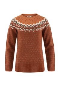 Fjällräven - Sweter damski Fjallraven Ovik Knit Sweater. Kolor: pomarańczowy