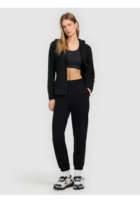 4f - 4F Polar slim z kapturem damski - czarny XL. Typ kołnierza: kaptur. Kolor: czarny. Materiał: polar. Sport: fitness #2