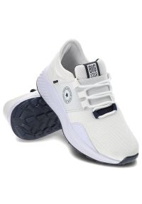 Big-Star - Białe Sneakersy Big Star Damskie Stylowe Buty. Okazja: na co dzień. Kolor: biały. Materiał: skóra ekologiczna, materiał. Szerokość cholewki: normalna. Wzór: aplikacja #6