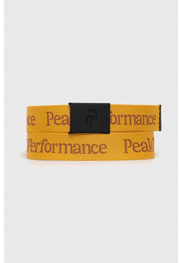 Peak Performance pasek kolor żółty. Kolor: żółty