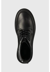 Tommy Jeans workery skórzane Lace Up Boot EN0EN01899.BDS damskie kolor czarny na platformie. Nosek buta: okrągły. Zapięcie: sznurówki. Kolor: czarny. Materiał: skóra. Obcas: na platformie #5