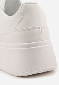 Born2be - Białe Sneakersy VICES na Platformie w Stylu lat 90. Donah. Kolor: biały. Sezon: lato. Obcas: na platformie #5
