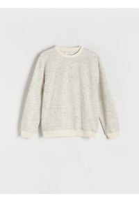 Reserved - Strukturalna bluza - beżowy. Kolor: beżowy. Materiał: dzianina, len, bawełna #1