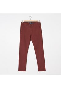 House - Spodnie chino slim fit - Bordowy. Kolor: czerwony #1
