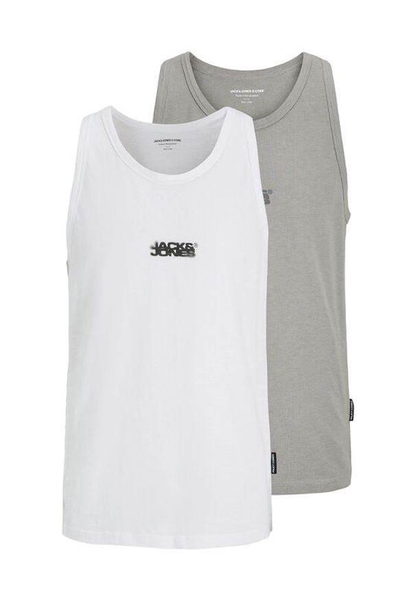 Jack & Jones - Jack&Jones Komplet 2 tank topów Sago 12284750 Szary Regular Fit. Kolor: szary. Materiał: bawełna