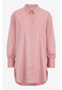 Cellbes - Długa koszula ze satyny bawełnianej. Kolor: różowy. Materiał: satyna, bawełna. Długość rękawa: długi rękaw. Długość: długie