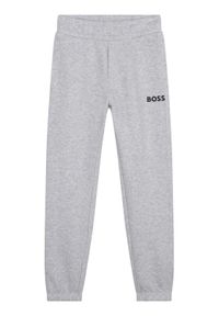 BOSS - Boss Spodnie dresowe J24829 D Szary Regular Fit. Kolor: szary. Materiał: bawełna