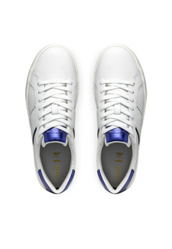 Geox Sneakersy D Spherica Ecub-1 D55WEA 09BBN C0006 Biały. Kolor: biały. Materiał: skóra