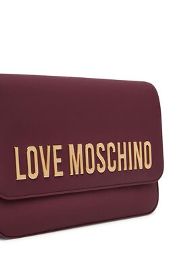 Love Moschino - LOVE MOSCHINO Torebka JC4023PP1NKD0552 Bordowy. Kolor: czerwony. Materiał: skórzane