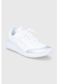 Calvin Klein Jeans - Buty. Nosek buta: okrągły. Zapięcie: sznurówki. Kolor: biały. Materiał: poliester, guma #4