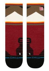Skarpety trekkingowe Stance Jimmy Chin Mid Wool Crew. Kolor: czerwony