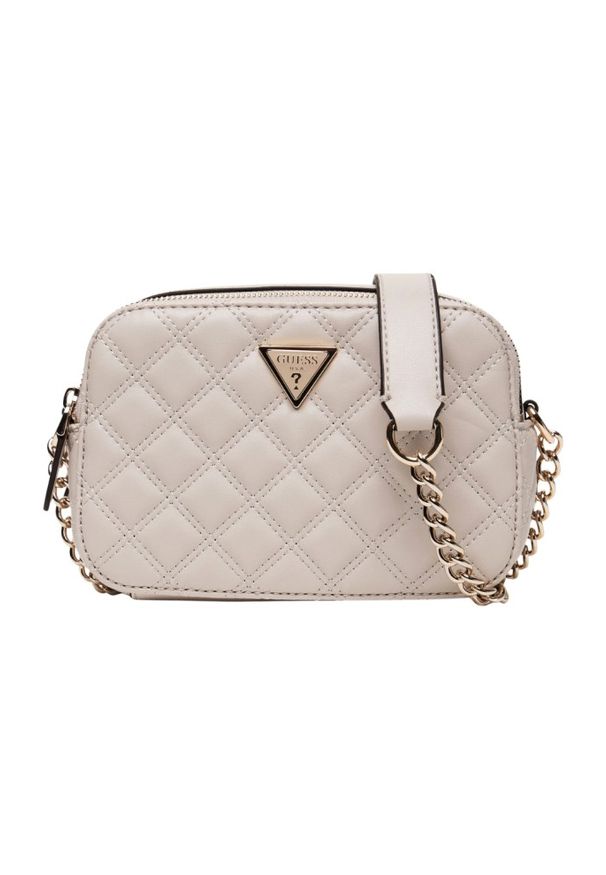 Guess - GUESS Kopertówka damska w kolorze taupe Giully. Kolor: beżowy. Materiał: skórzane