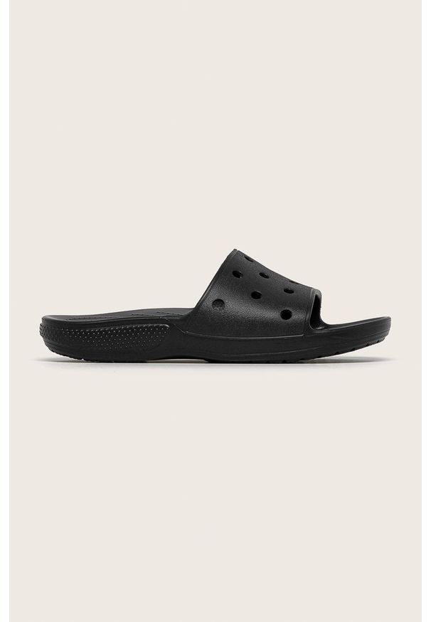 Crocs - Klapki. Kolor: czarny. Materiał: materiał, guma. Wzór: gładki
